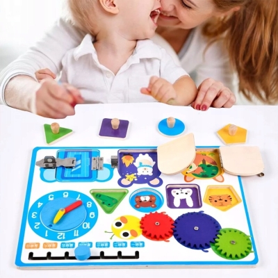Polecamy - Kreatywna Tablica Manipulacyjna Montessori Sensoryczna Edukacyjna Nauka
